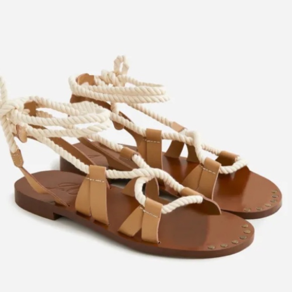 JCrew Lace-Up Sandal Light
Caramel 8 NWOT